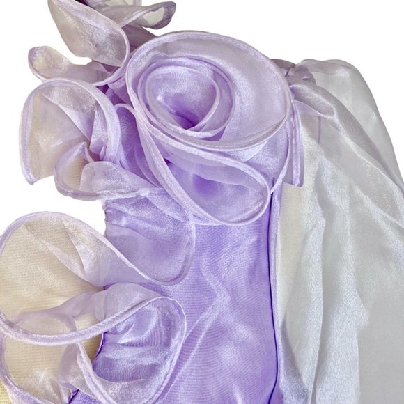 Chetta B. Gorgeous Lilac Organza Ruffle Blouse NWT - Picture 6 of 8